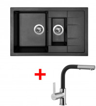 Sinks CRYSTAL 780.1 Metalblack+ENIG...